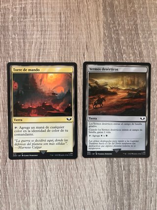Cartas Magic warhammer 40k Torre mandos y Yermos