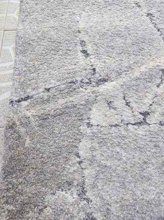 Alfombra de Salón Gris y Blanca
