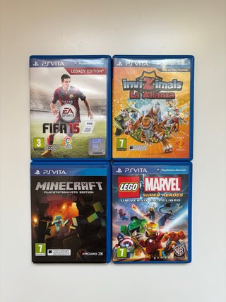 Pack 4 Juegos PS Vita: Minecraft, Fifa, Lego...
