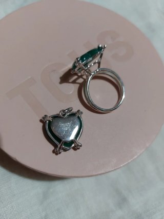 Anillo y Colgante Tous Corazón Verde