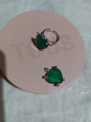 Anillo y Colgante Tous Corazón Verde
