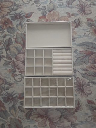 Set 3 Bandejas Organizadoras Joyas Beige
