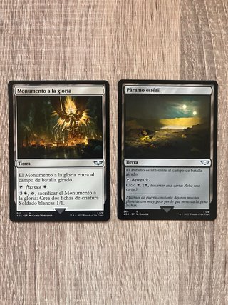 Cartas Magic warhammer 40k Monumento y Páramo