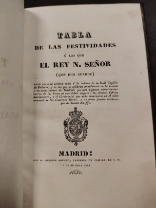 Libros muy antiguos família Real Española