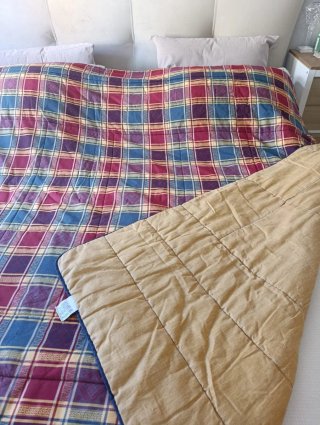 Edredón a Cuadros para Cama de 120cm