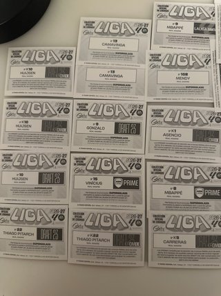Lote 28 Cartas Madrid Panini 26/27
