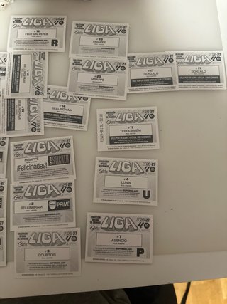 Lote 28 Cartas Madrid Panini 26/27