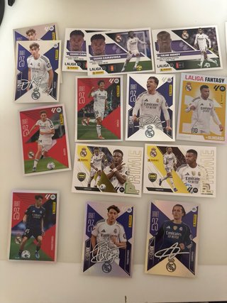 Lote 28 Cartas Madrid Panini 26/27