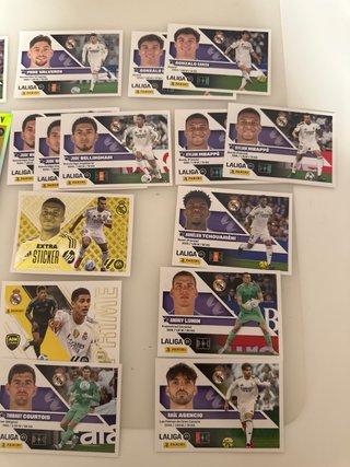 Lote 28 Cartas Madrid Panini 26/27