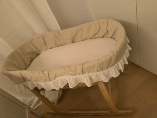 Cuna Moisés con Vestiduras y Colchón
