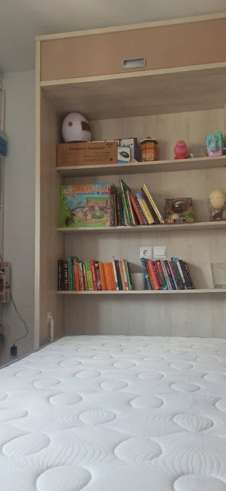 Cama abatible vertical 105 cm con altillo