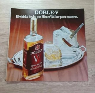 Antico catalogo whisky Doble V Hiram Walker