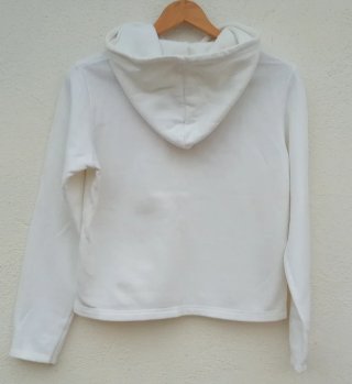 Sudadera blanca con estampado CRIME