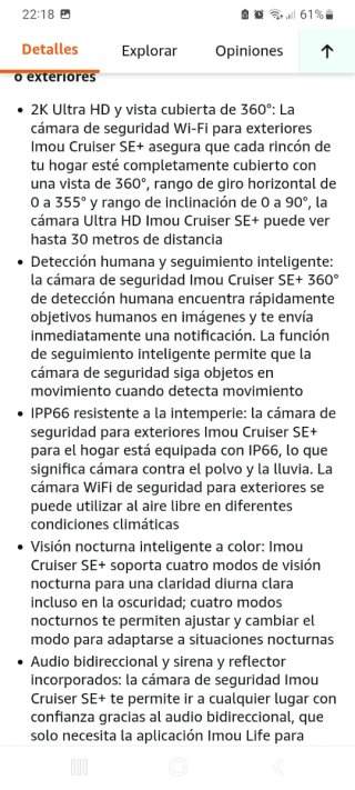 Cámara de Seguridad Imou Cruiser SE+