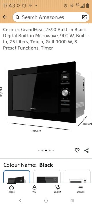 Microondas Encastrable Cecotec GrandHeat