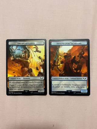 Cartas Magic warhammer 40k Arcoflag e Infiltrador