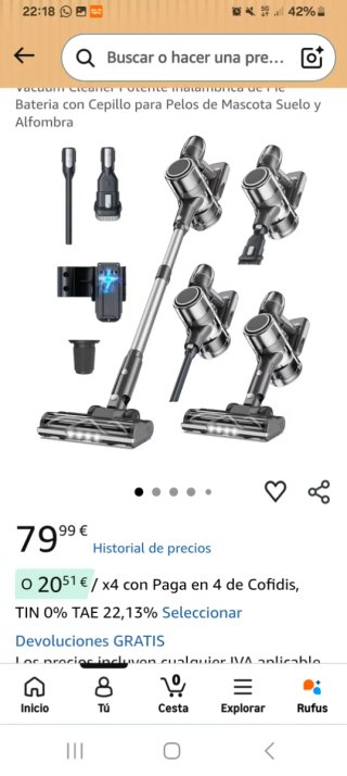 Aspiradora Potente Inalámbrica. Solo usada un día.