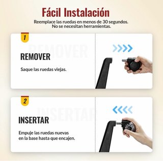 Set de 5 Ruedas para Silla de Oficina HOLKIE