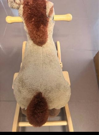 Caballito Balancín de Madera y Peluche