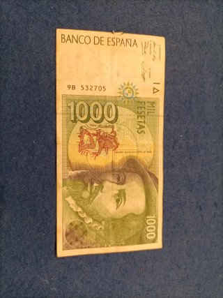Billete 1000 Pesetas 1992 Hernán Cortés