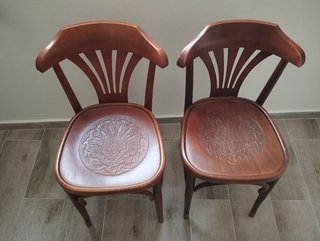 Silla Thonet madera grabada