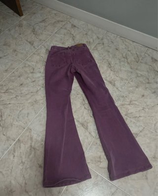 Pantalones acampanados morados Green Coast