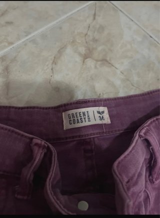 Pantalones acampanados morados Green Coast