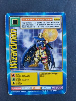 Carta Digimon Wizardmon MB-44 1ª Edizione