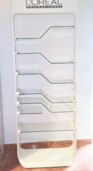 Estantería L'Oréal Professionnel Metal y Cristal