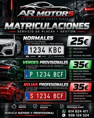 Placas de Matrículas acrílicas