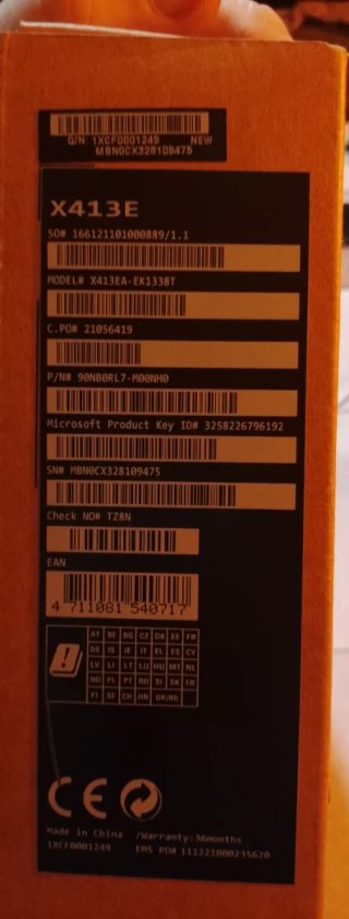 Asus Vivobook 14 X413E Portátil Negro