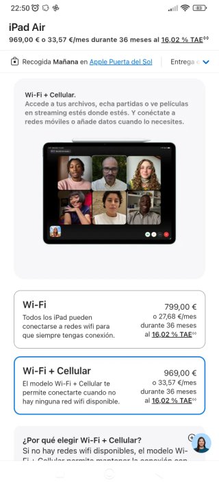 iPad Air 11 M4 128GB Wifi+Cellular