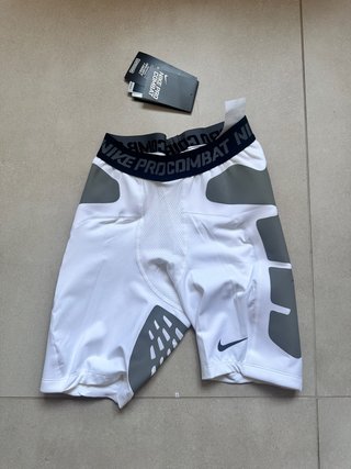 Pantaloncini termici Nike Pro Combat bianchi