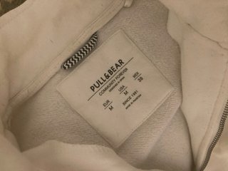 Sudadera Pull&Bear blanca cuello alto