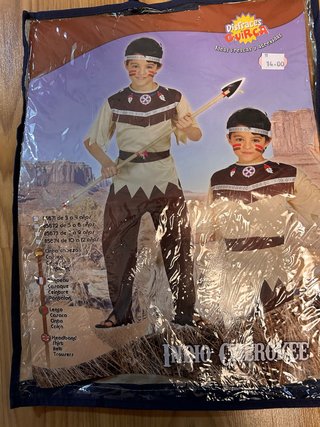 Disfraz de Indio Cherokee para Niño de 3 a 4 años
