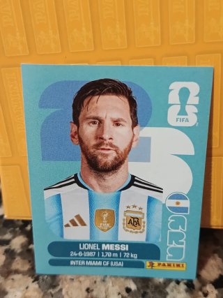 Cromo Panini Lionel Messi Mundial 2022