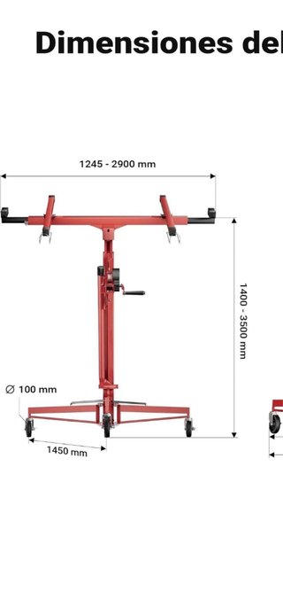Elevador de Paneles WilTec XXL Rojo