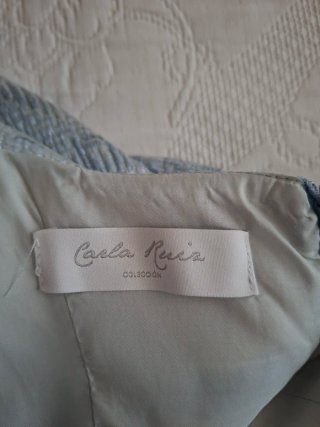 Vestido azul con textura
