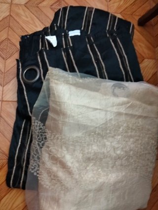 3 Cortinas KOTIBE Luana 140x260 cm Negras