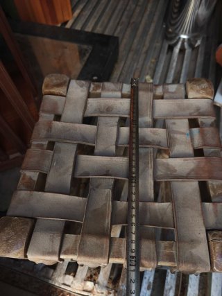Sillas o Banco Antiguo de Madera y Cuero