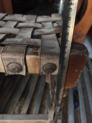 Sillas o Banco Antiguo de Madera y Cuero