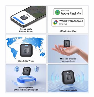 Set de 4 Localizadores GPS para iPhone y Android