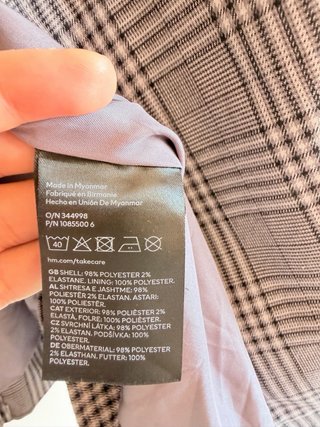 Blazer Oversize H&M Gris Talla L