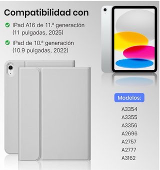 Funda con Teclado para iPad 11.ª y 10.ª Gen