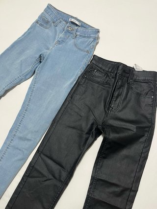 2 Vaqueros Niña (Negro y Azul)