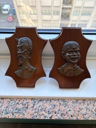 Set de 2 Metopas Don Quijote y Sancho