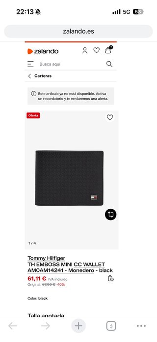 Billetera Tommy Hilfiger Negra