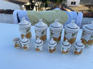Set de 11 Tarros de Cerámica Vintage