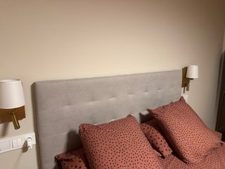Cabecero tapizado beige 150cm