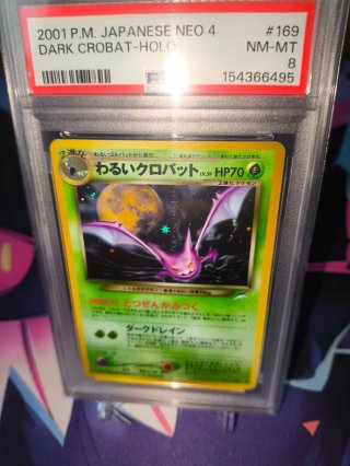 Carta Pokémon Dark Crobat Holo PSA 8 Neo Destiny 4